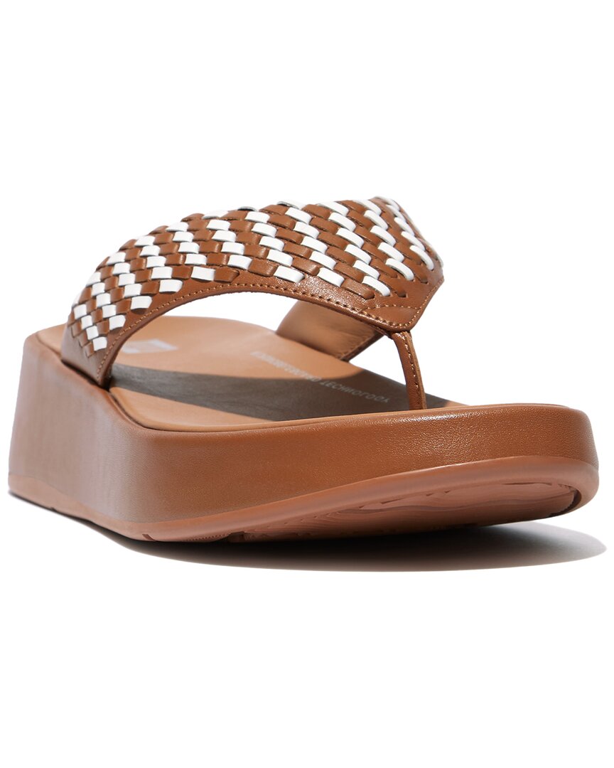 Fitflop F-mode Leather Toe Post Sandal In Brown