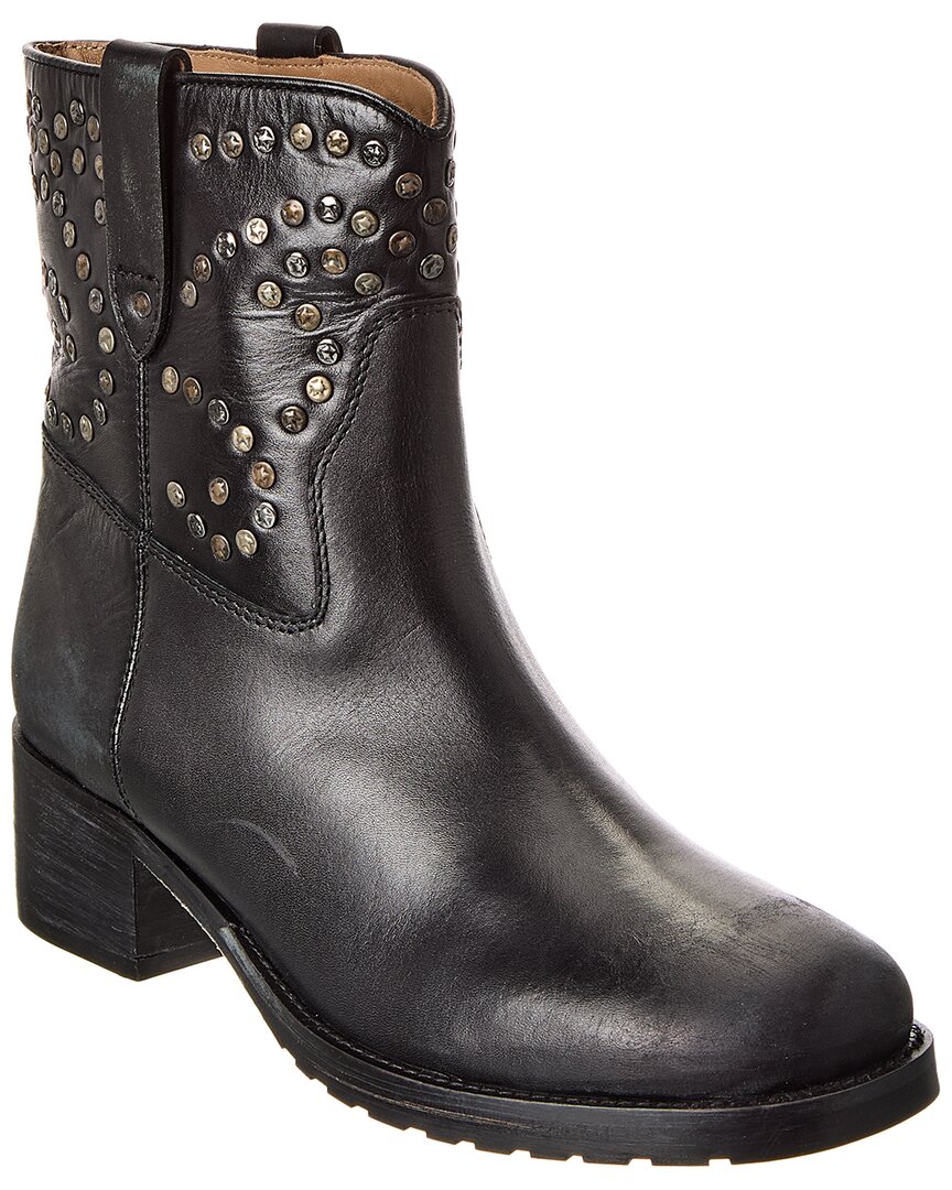 Free People Harmony Studded Leather Bootie In Black