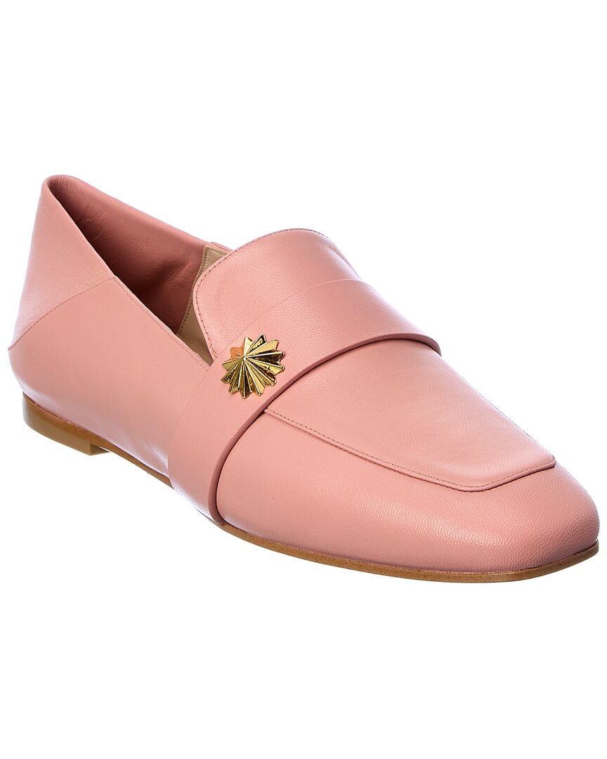 Stuart Weitzman Wylie Star Leather Loafer In Pink Modesens