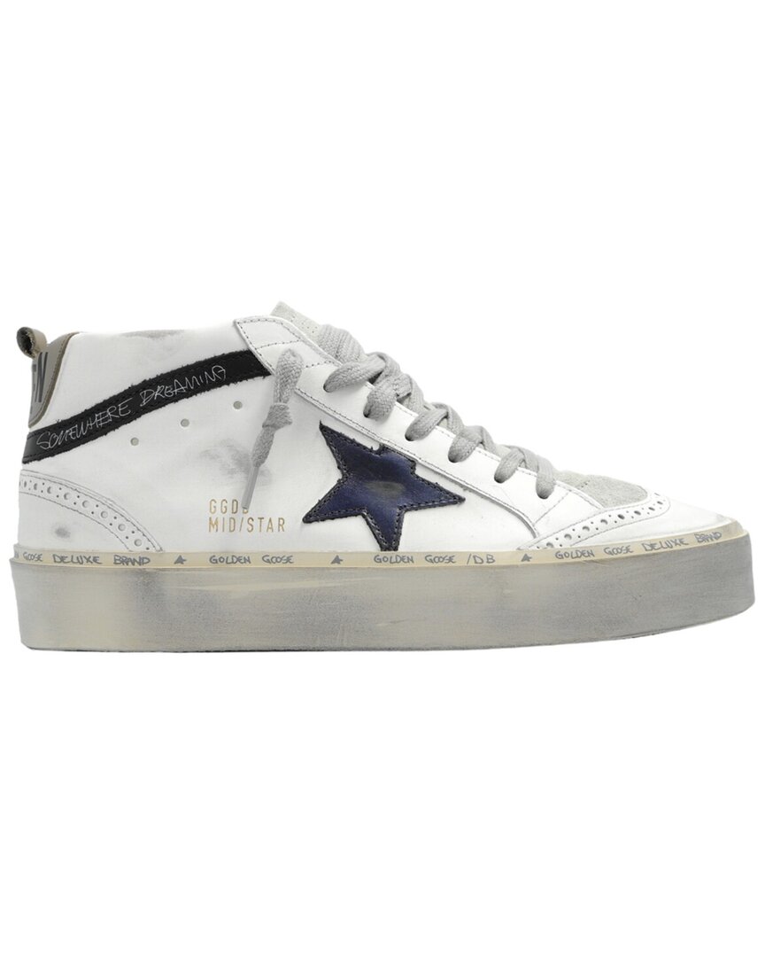 Golden Goose Mid Star High-top Leather Sneakers