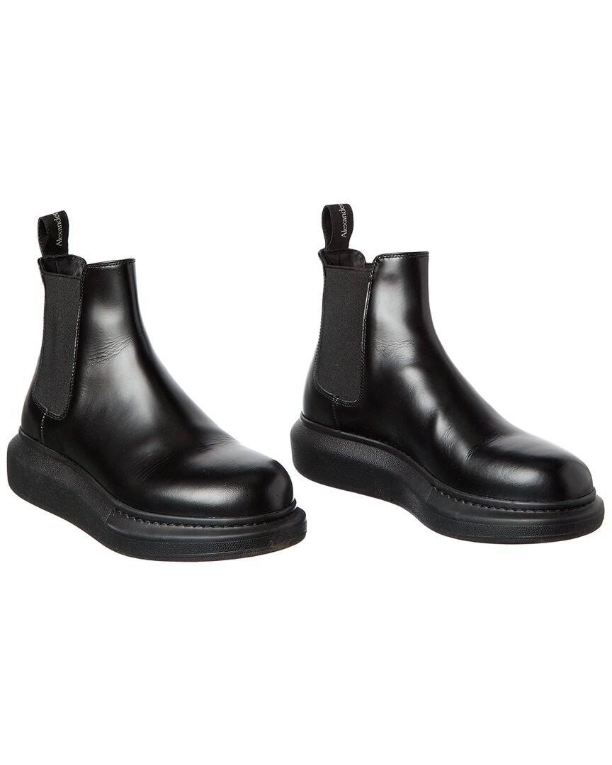 Alexander Mcqueen Punk Leather Boot (authentic Pre-loved) In Black