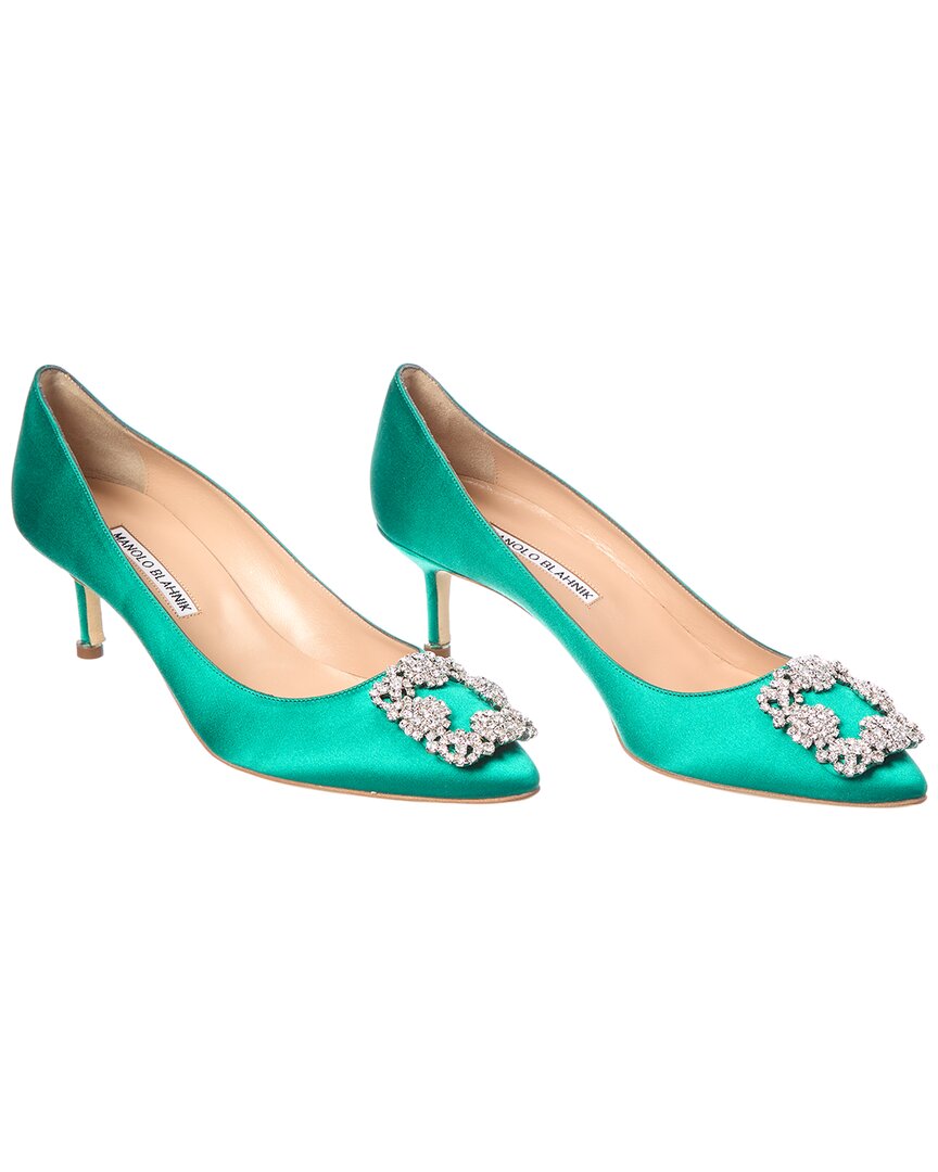 Manolo Blahnik Hangisi 50mm Bejewelled Detail Pumps