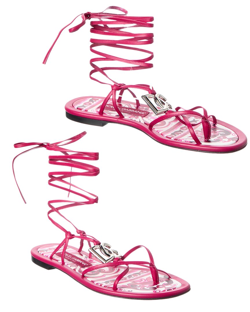 Dolce & Gabbana Leather Thong Sandal