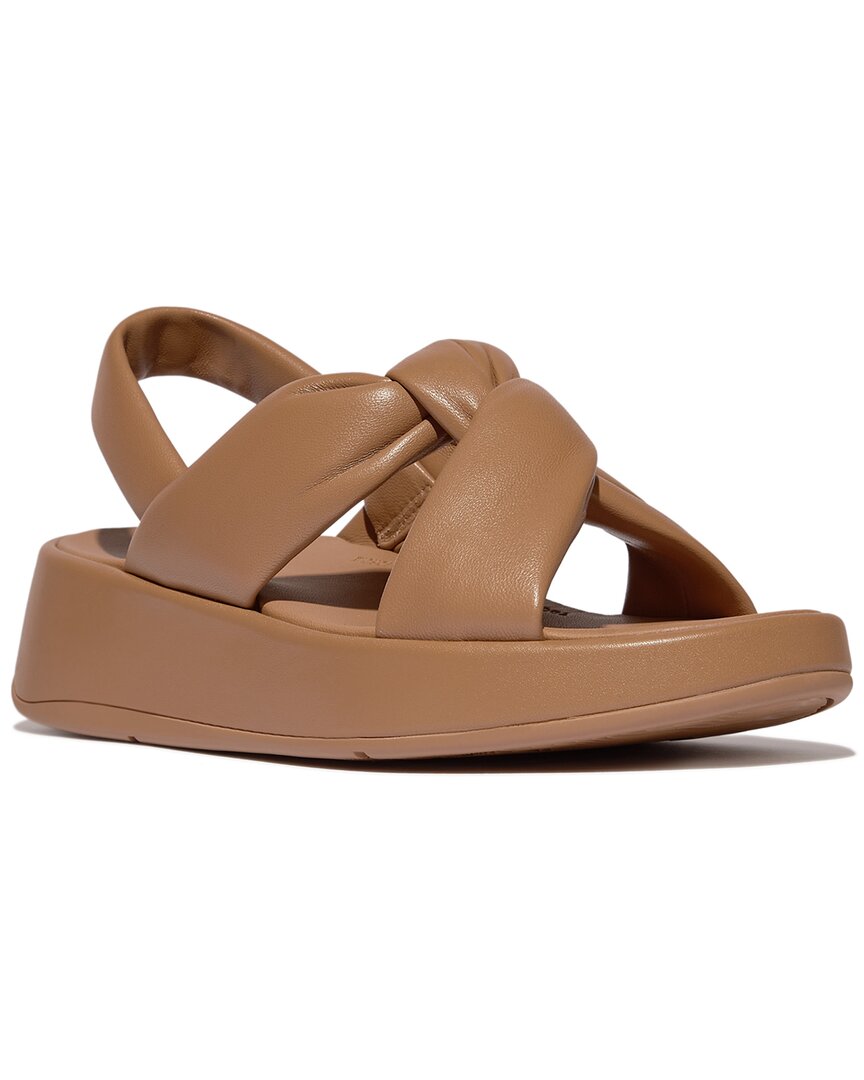 Fitflop F-mode Knot Slingback Platform Wedge Sandal In Brown