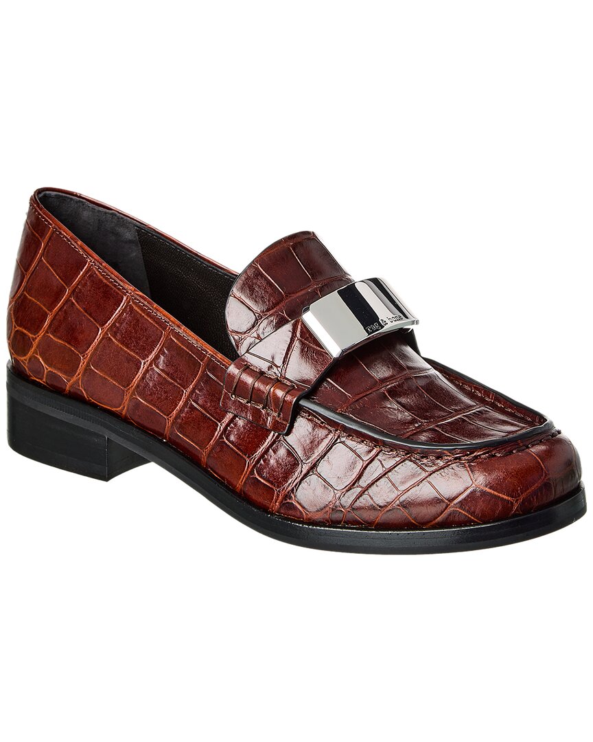 rag & bone canter croc-embossed leather loafer