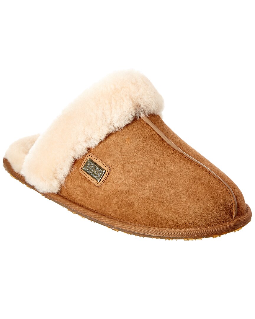 Australia Luxe Collective Closed Suede Slipper In Brown