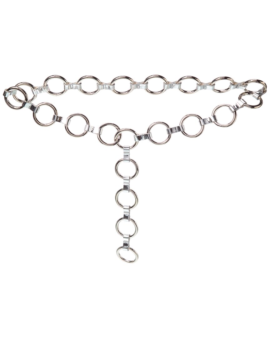 Michael Kors Marisa Leather Belt In Metallic