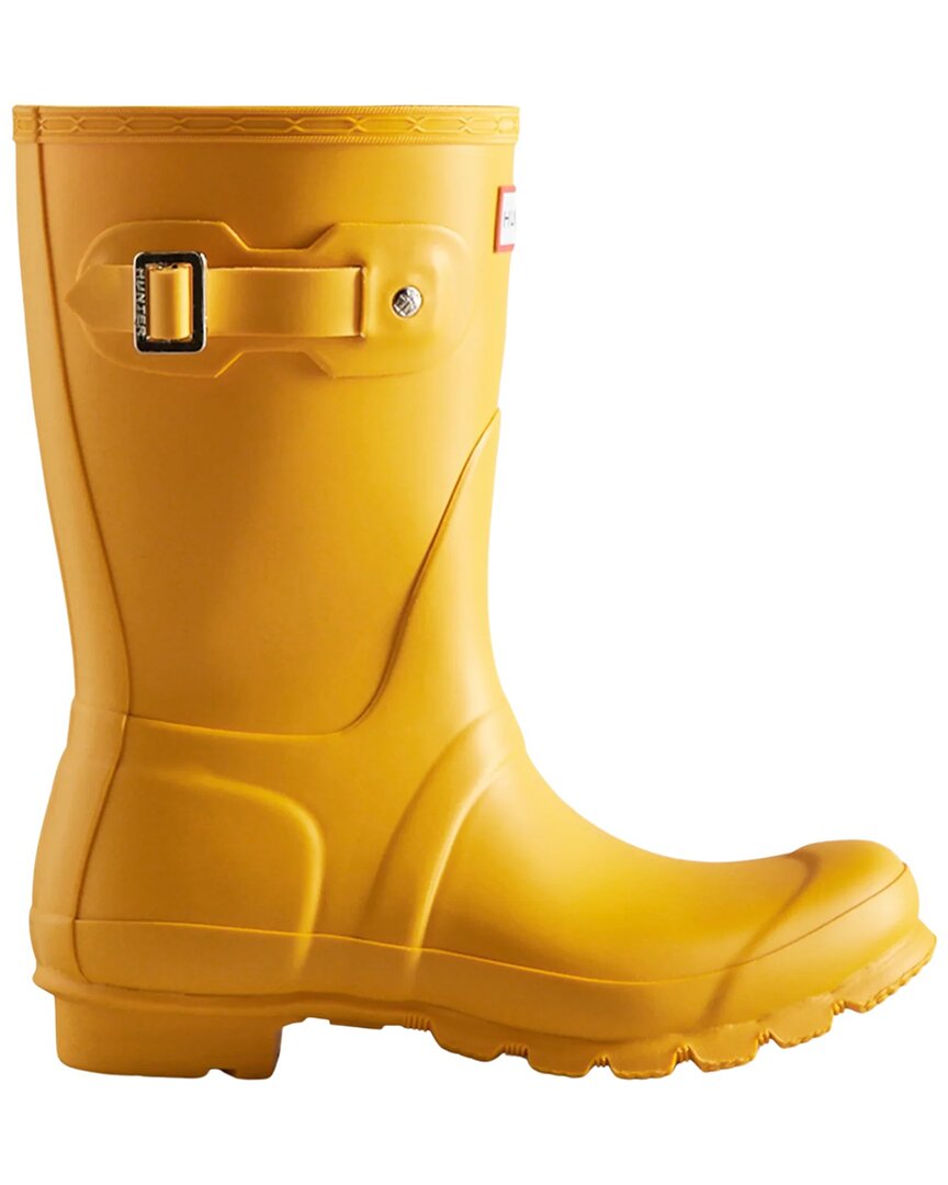 Hunter Original Short Waterproof Rain Boot In Yellow