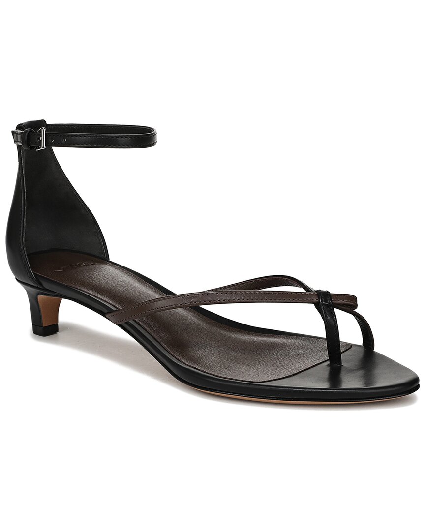 Vince Siri Ankle Strap Kitten Heel Sandal In Brown