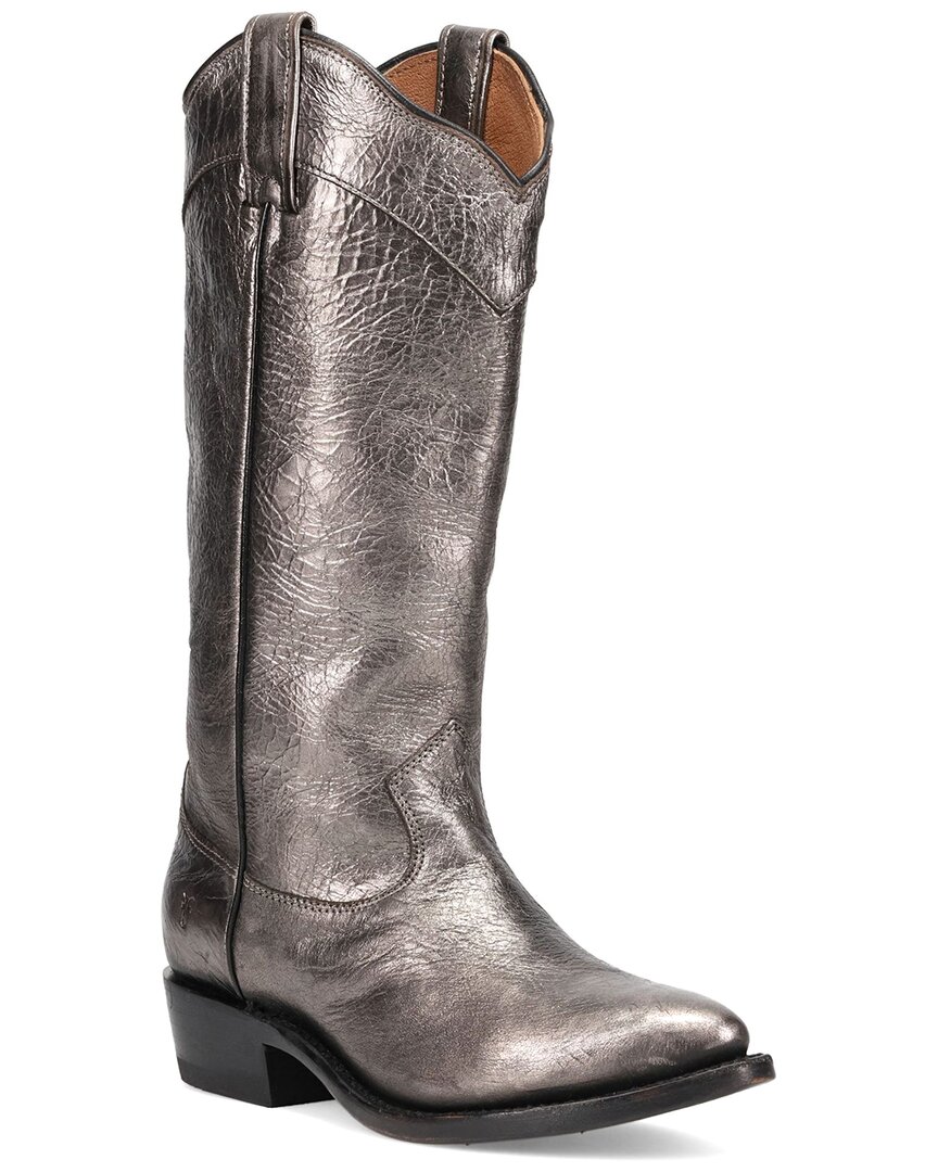 Frye Billy Daisy Knee High Western Boot In Silver