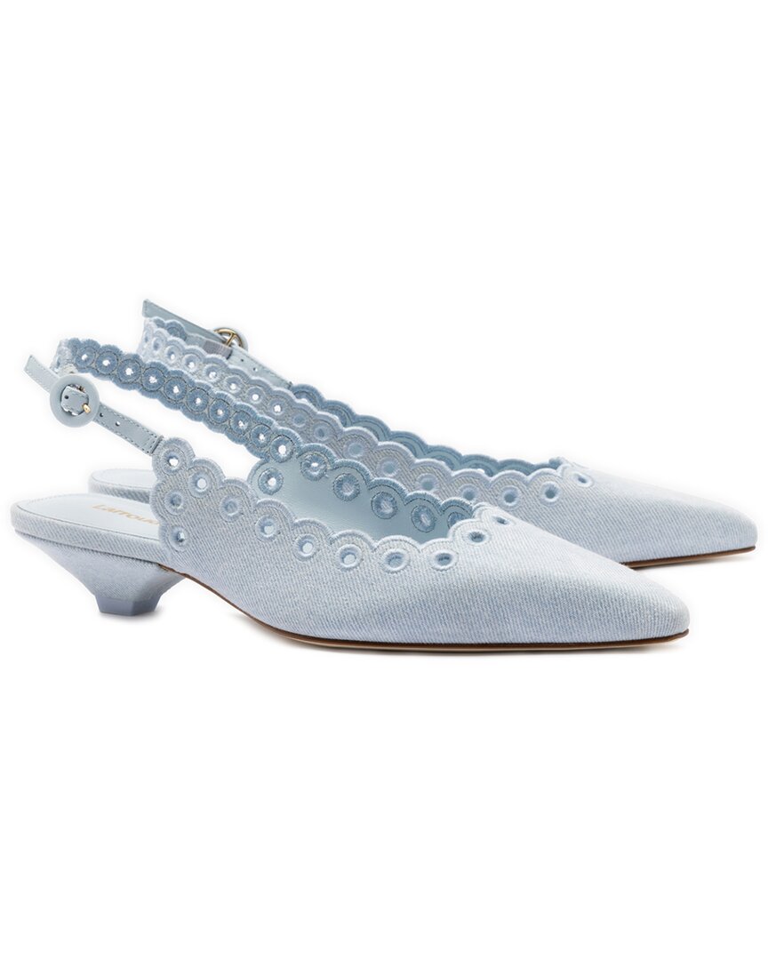 Larroude Larroudé Florence Broderie Denim Pump