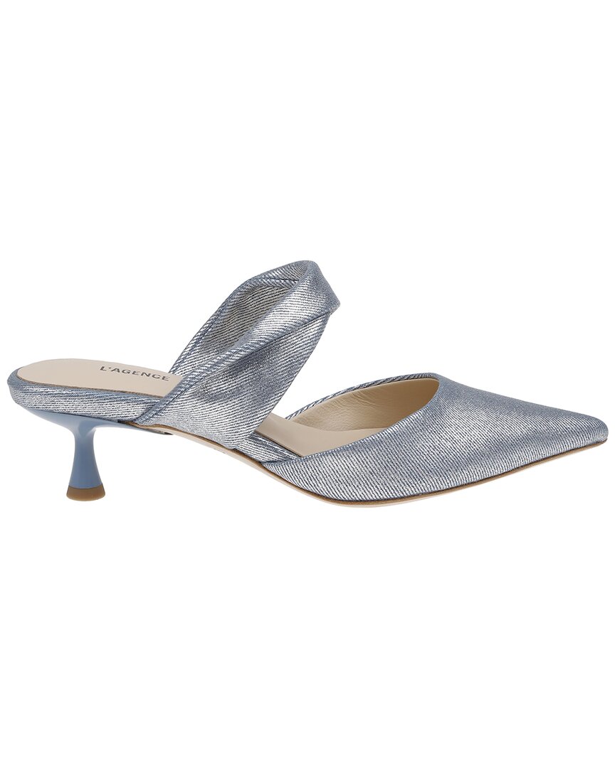 L Agence L'agence Chloe Heeled Mule In Blue
