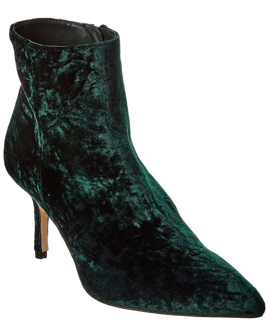 L'agence Aimee Velvet Bootie In Green
