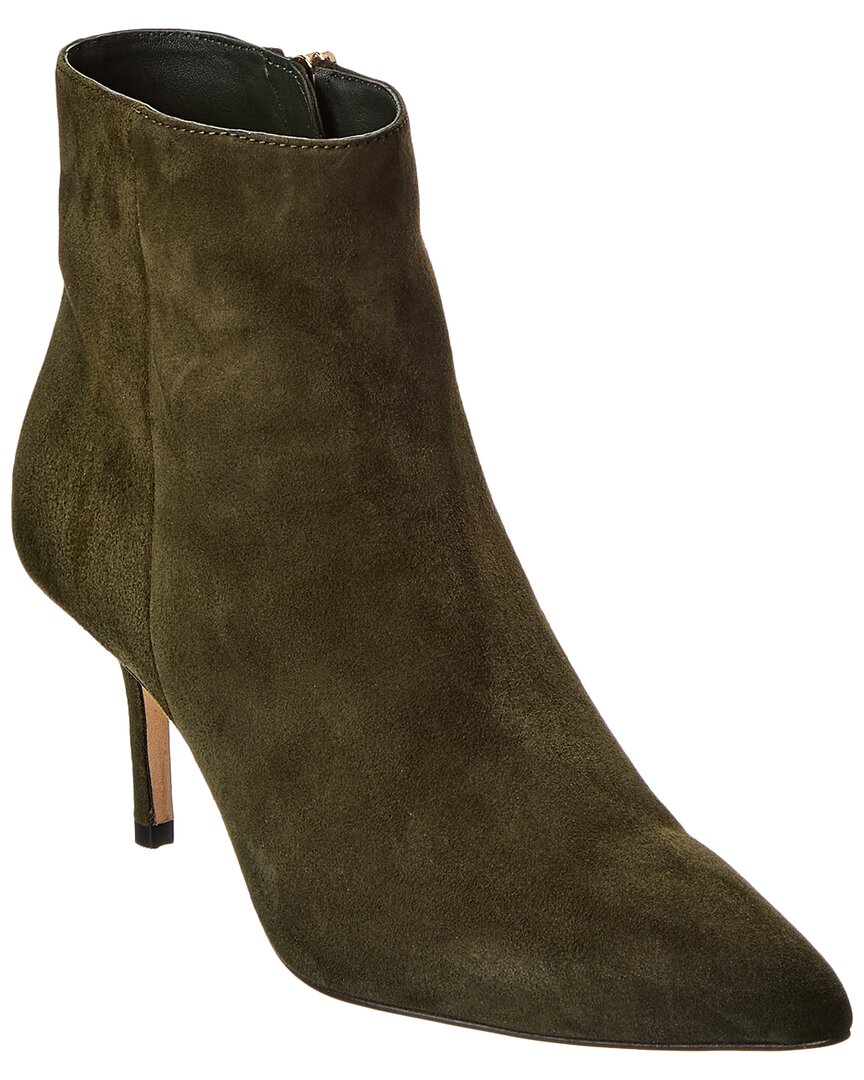 L'agence Aimee Suede Bootie In Green
