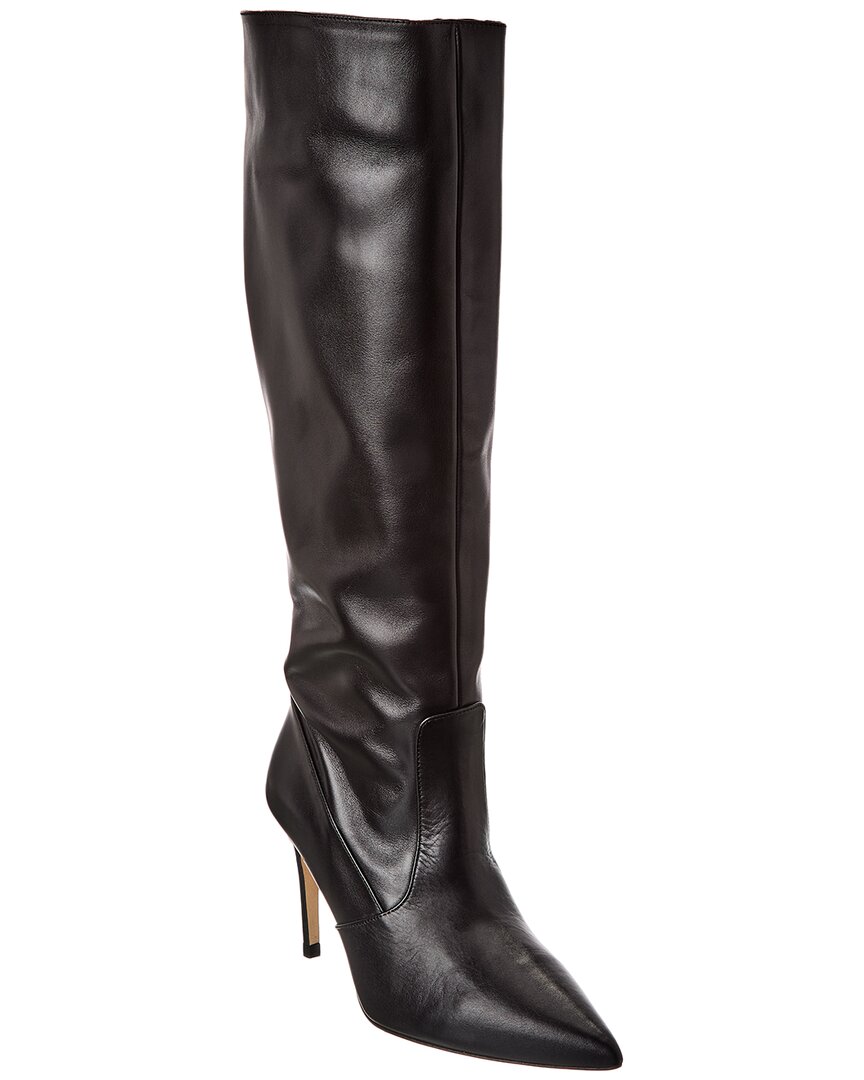 L'agence Lena Iii Knee High Leather Boot In Black