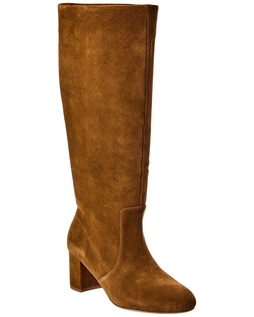 L'agence Ines Slouch Calf Suede Boot In Brown