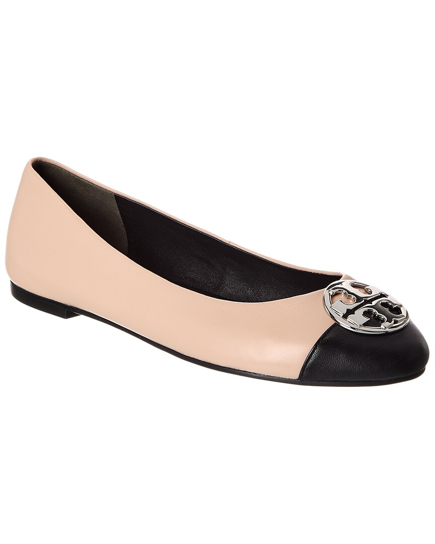 Tory Burch Chelsea Cap-toe Leather Ballet Flat In Pink