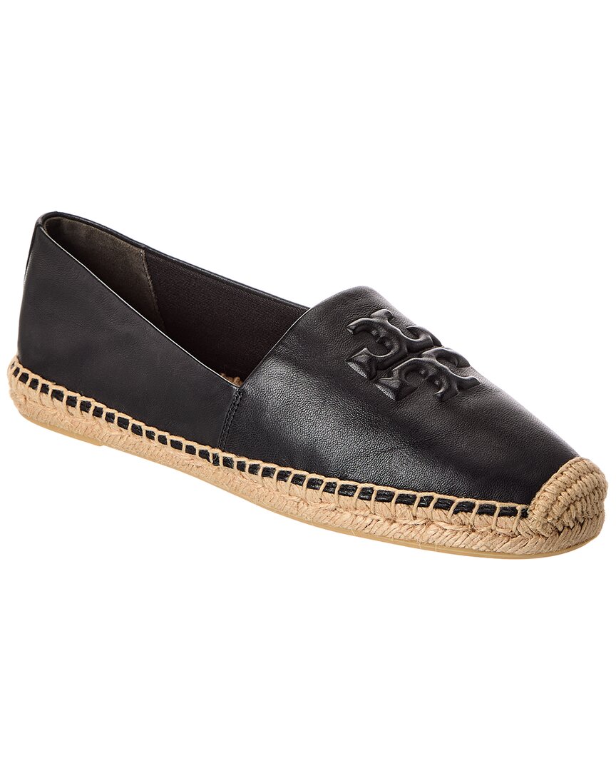 Tory Burch Everly Leather Espadrille In Black