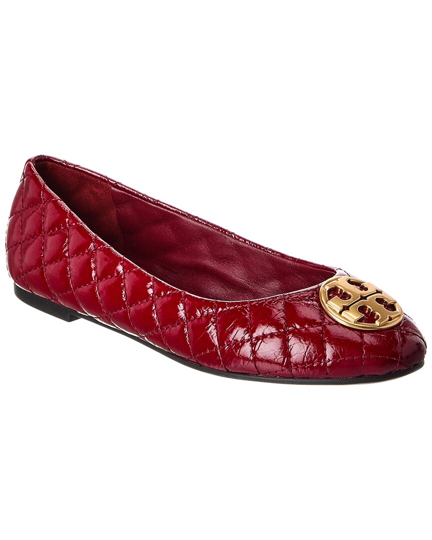 Tory Burch Chelsea Quilted Leather Ballet Flat In Red