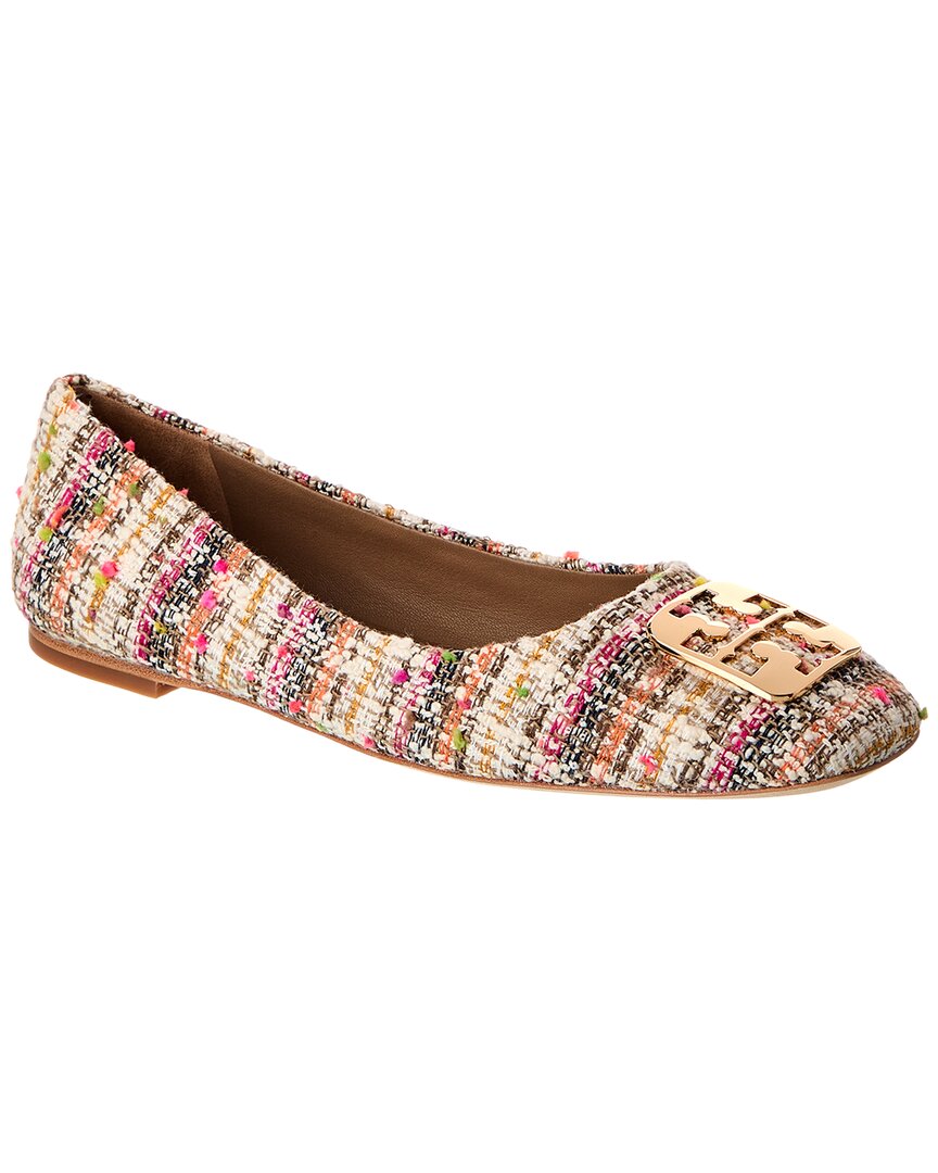 Tory Burch Georgia Tweed Ballet Flat In Pink