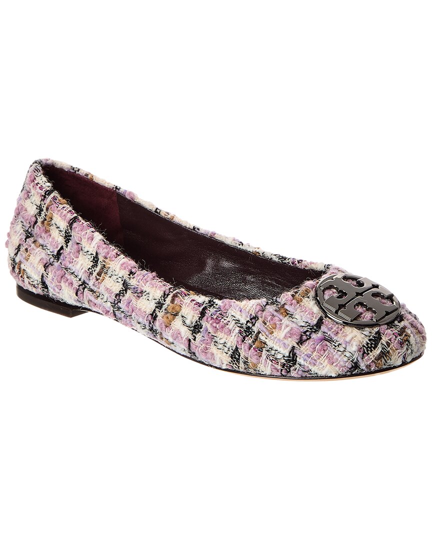 Tory Burch Chelsea Tweed Ballet Flat In Purple
