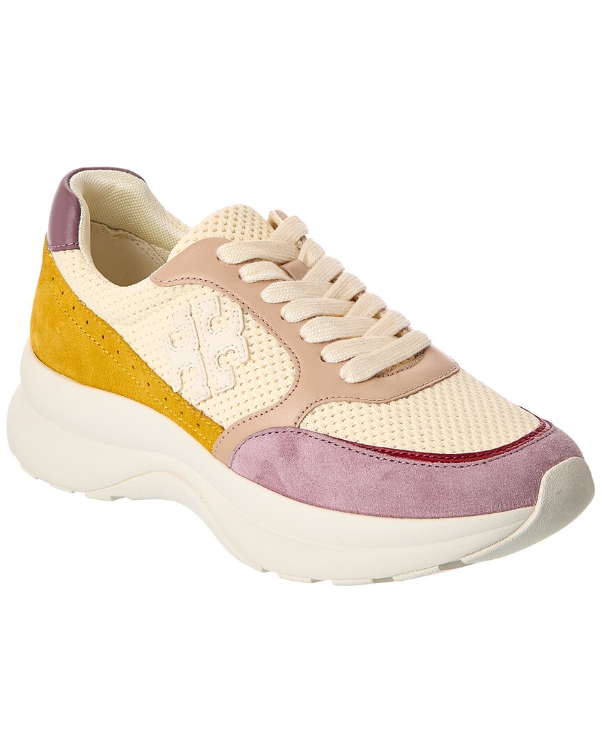 Tory Burch Kick Leather Trainer In White