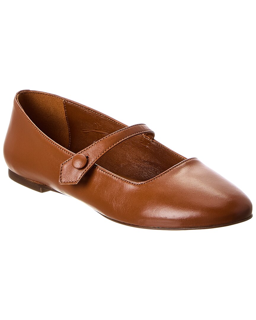 M By Bruno Magli Sofia Leather Flat In Brown