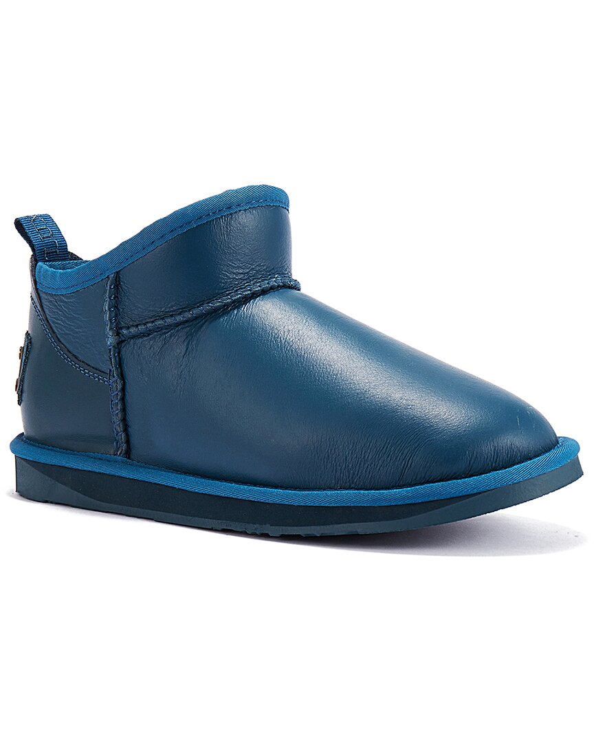 Australia Luxe Collective Cosy Ultra Short Leather Boot In Blue