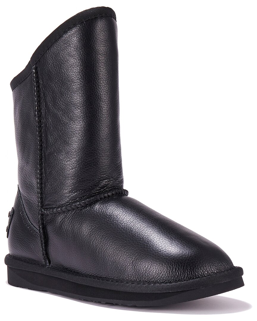 Australia Luxe Collective Cosy Short Leather Boot In Black