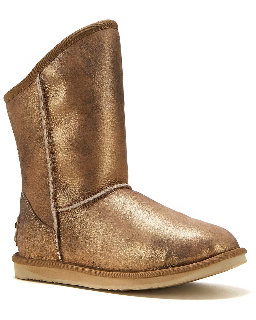 Australia Luxe Collective Cosy Short Leather Boot In Gold