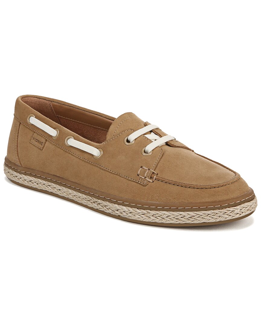 Vionic Bay Suede Boat In Sand