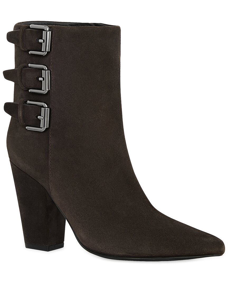 Rebecca Minkoff Bucklebty Suede Bootie In Brown