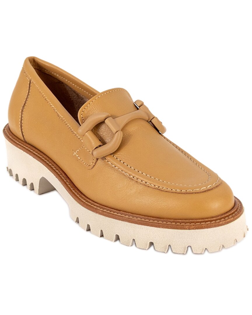 Menina Step Brava Canela Leather Loafer In Brown