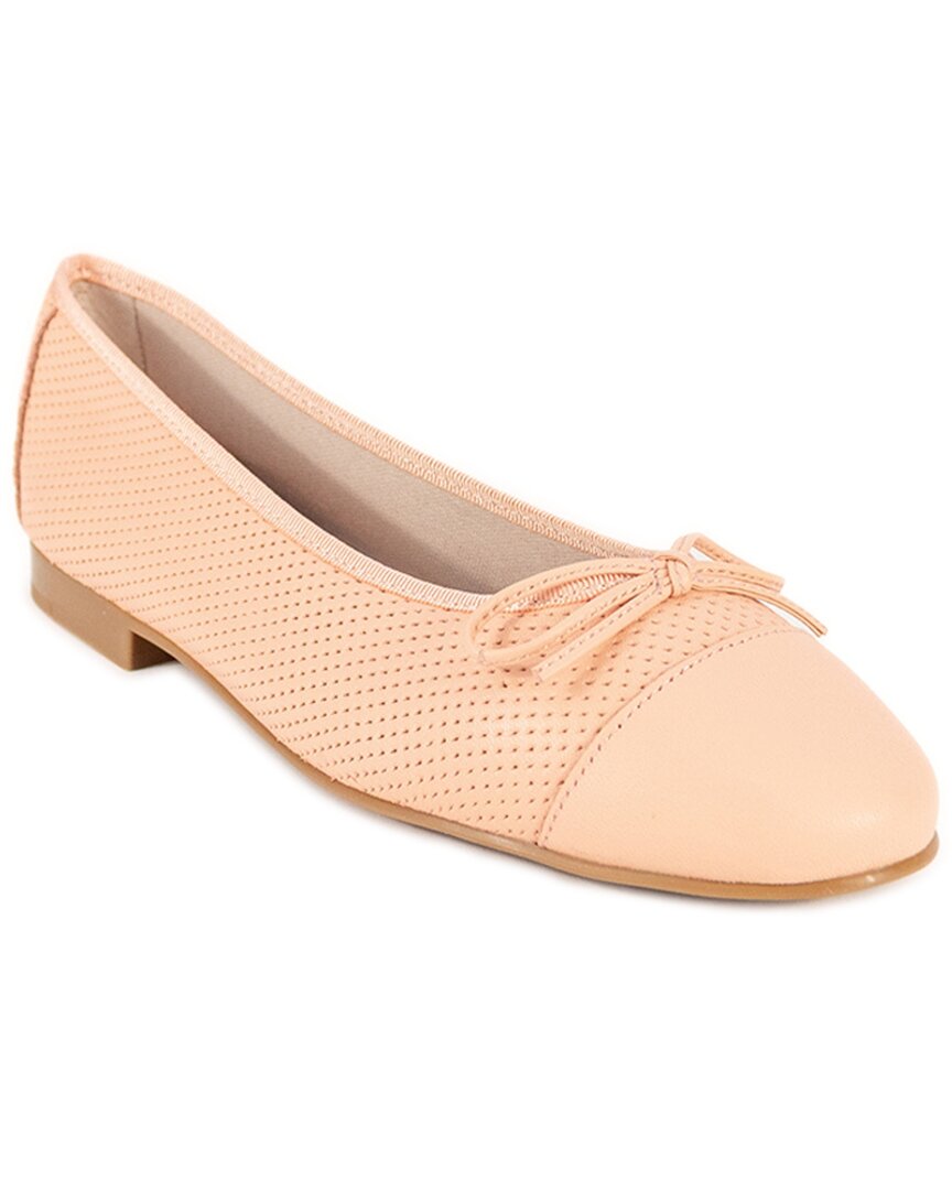 Menina Step Monique Leather Flat In Pink