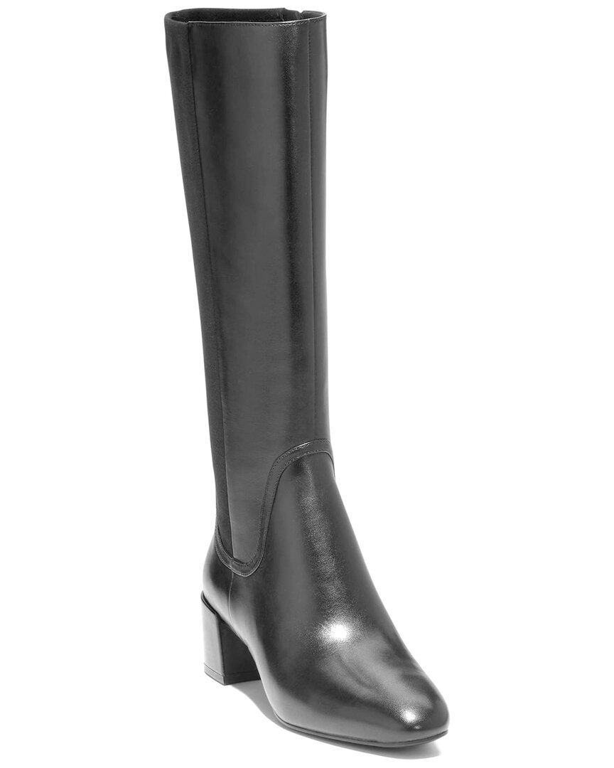 Cole Haan Go-to Serenna Tall Shaft Leather Boot In Black