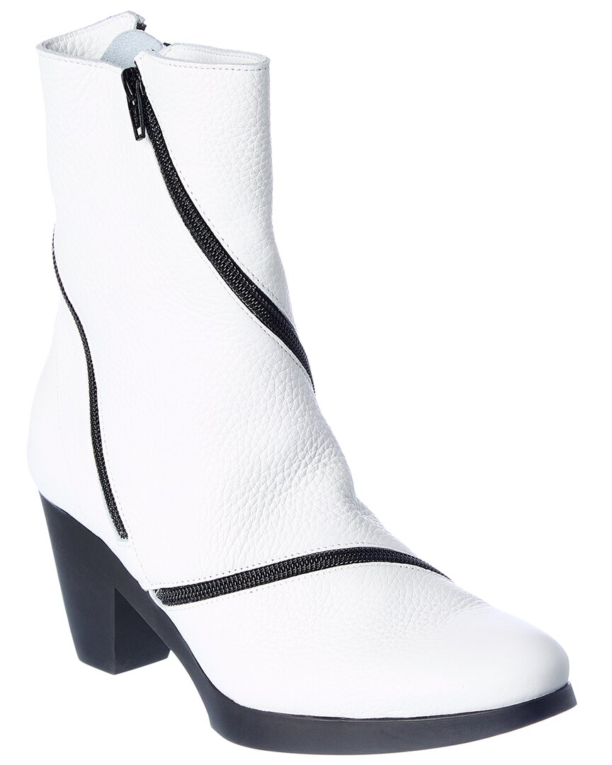 Arche Divzyp Leather Bootie In White