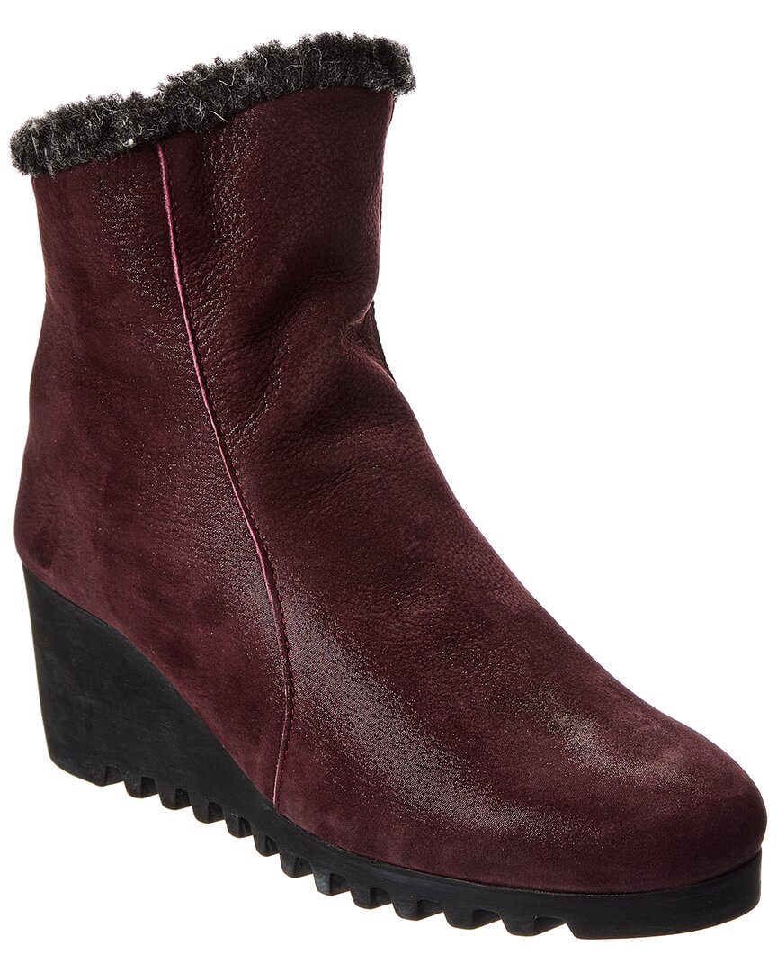 Arche Laelys Leather Boot In Burgundy