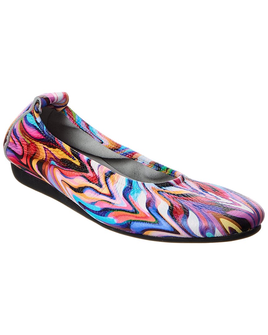 Arche Laius Leather Flat In Multi