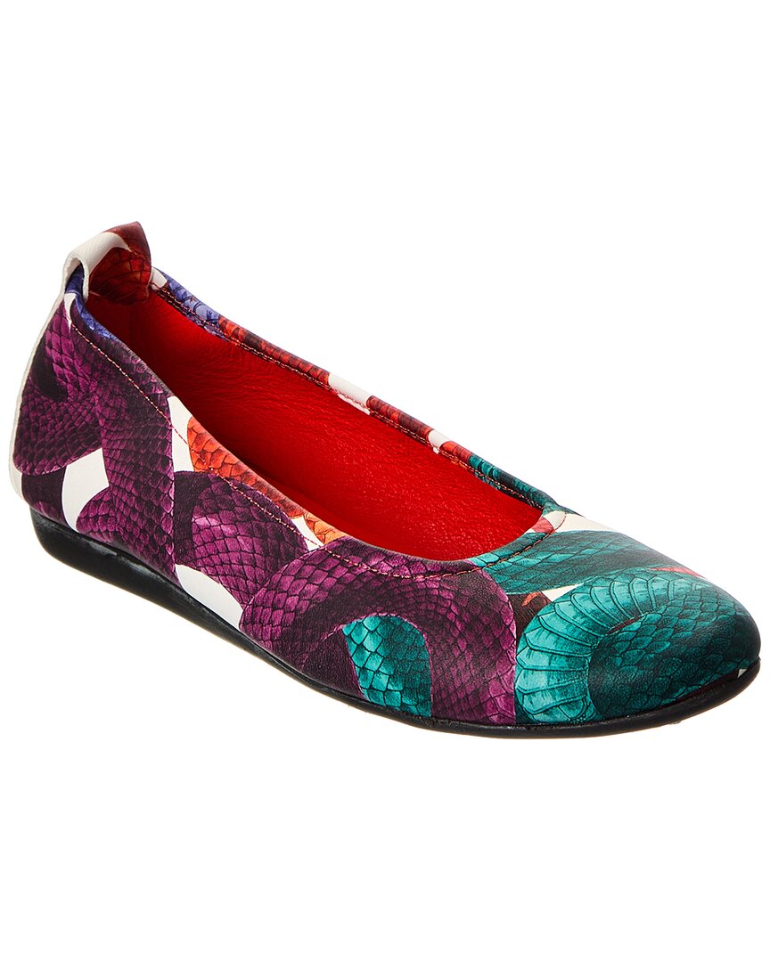 Arche Laiuza Leather Flat In Green