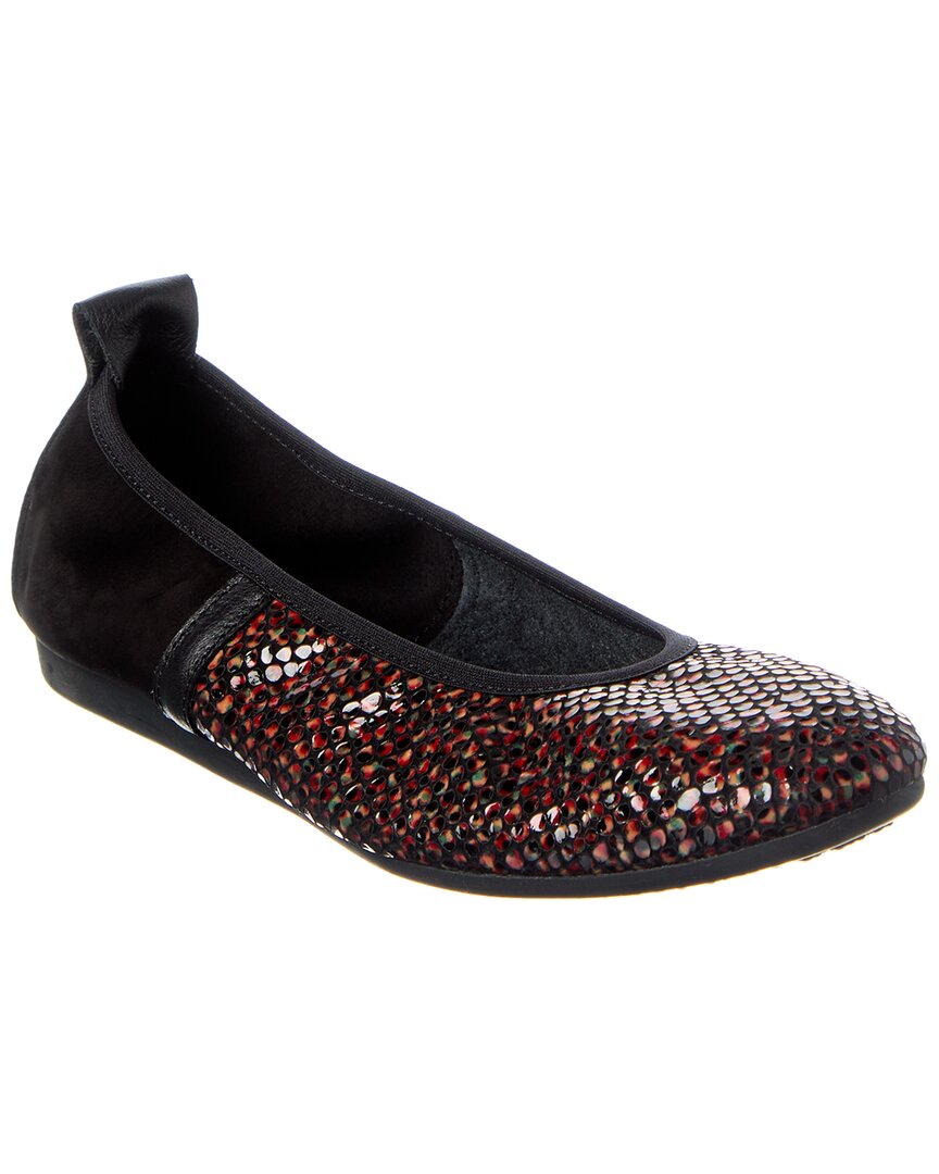 Arche Lamour Leather Flat In Red