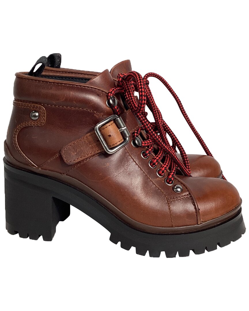 Miu Miu Combat Leather Boot