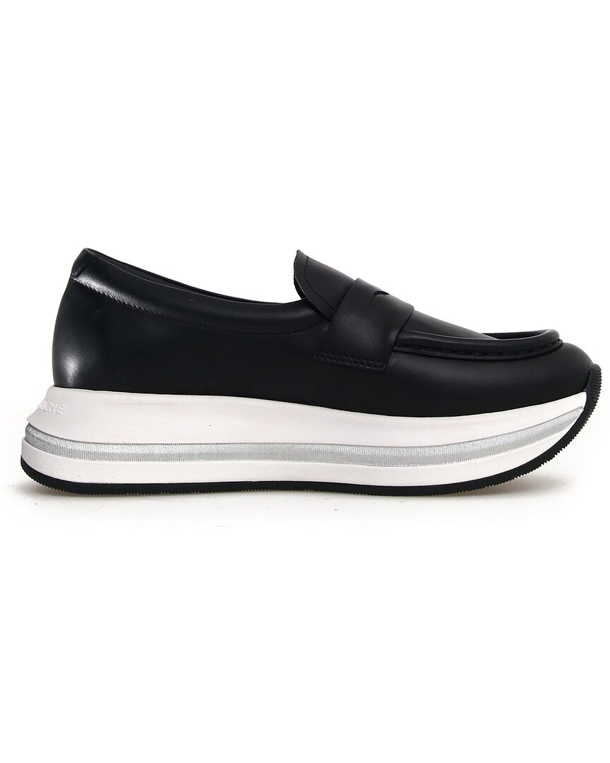 Voile Blanche Merry Leather Loafer In Black