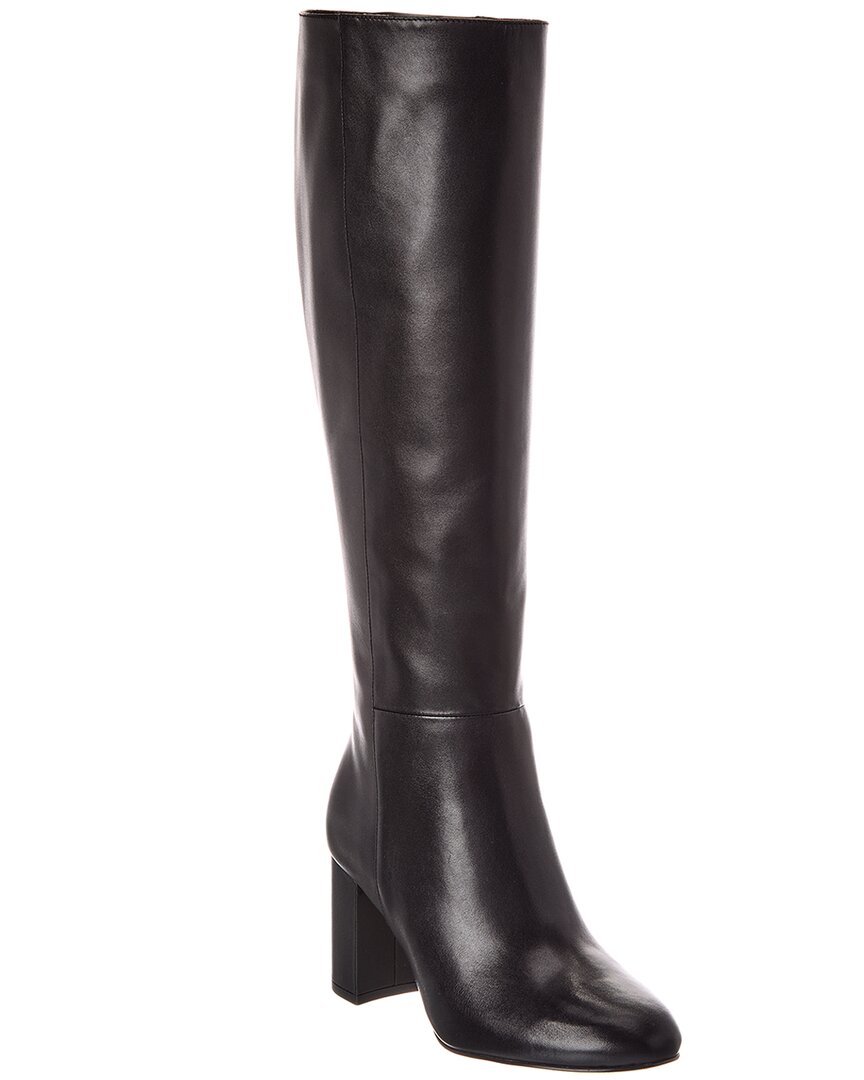 Stuart Weitzman Celina Zip Leather Knee-high Boot In Black