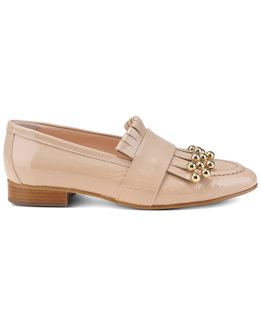 Agl Attilio Giusti Leombruni Agl Costanza Studs Patent Loafer In Neutral