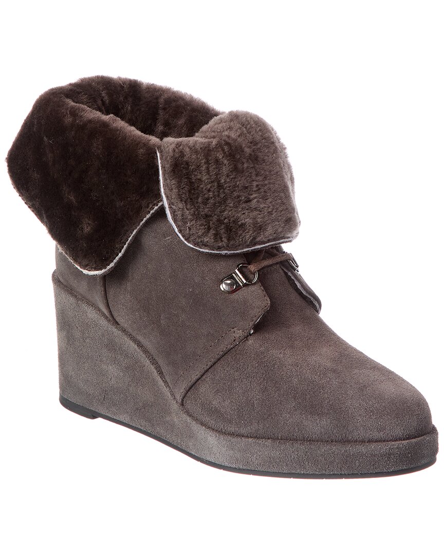 Aquatalia Idana Waterproof Suede Bootie In Brown