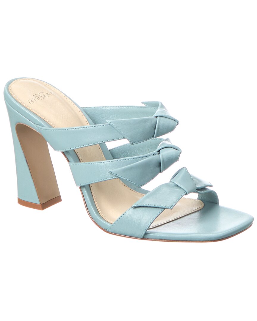 Alexandre Birman Lolita Square 90 Leather Sandal In Blue