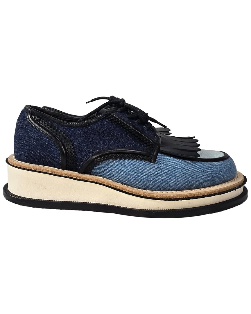 Givenchy Women's Denim Rottweiler Platform Creeper, Size It | 39 (authentic Pre-loved)
