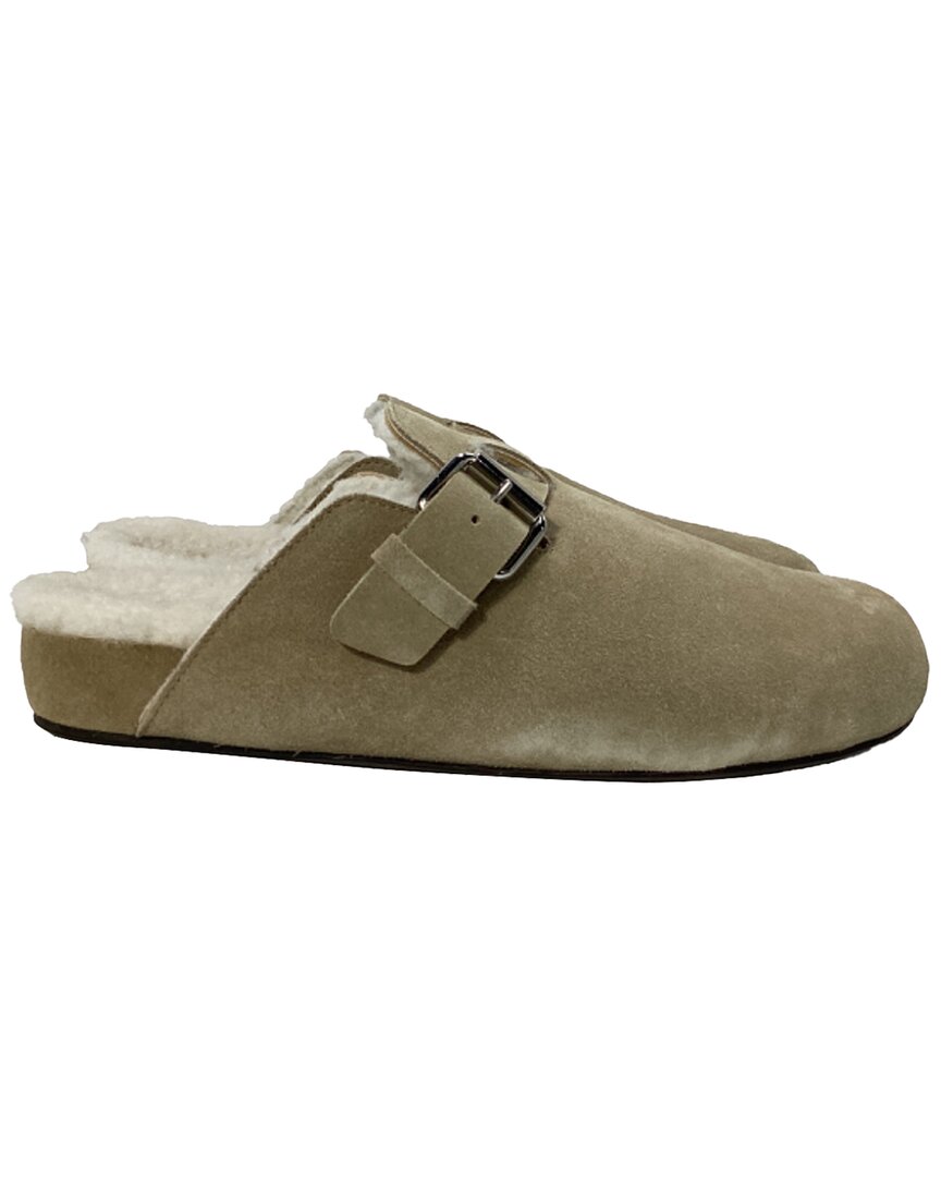 Isabel Marant Women's Goat Suede Mirvin Shearling-lined Clog, Size It | 41  (authentic Pre-loved)