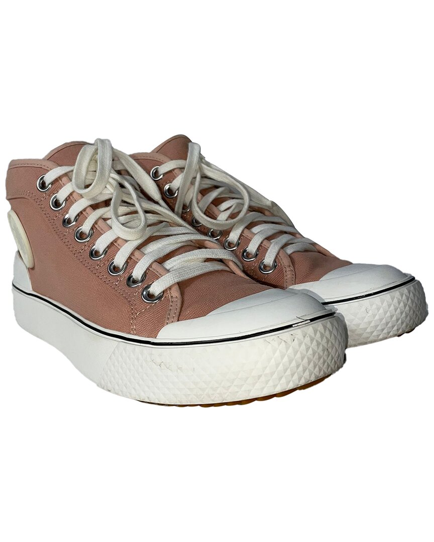 Stella Mccartney Women's Coated/waterproof Canvas High-top Sneaker, Size Eu | 38 (authentic Pre-lov In Multi