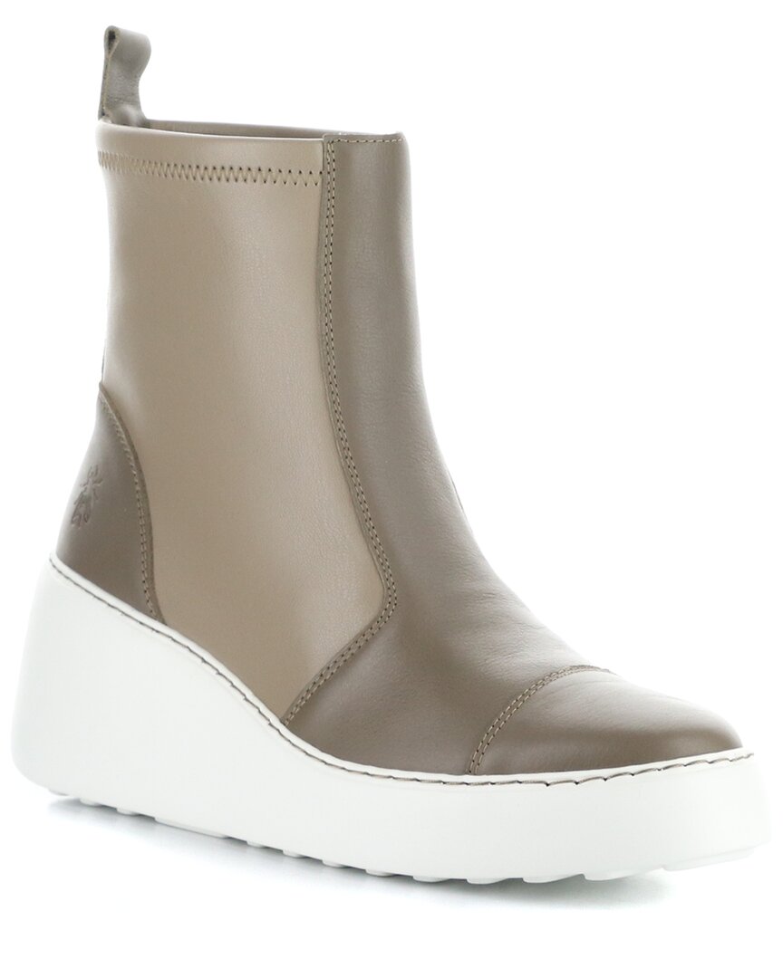 Fly London Daik Leather Boot In Neutral